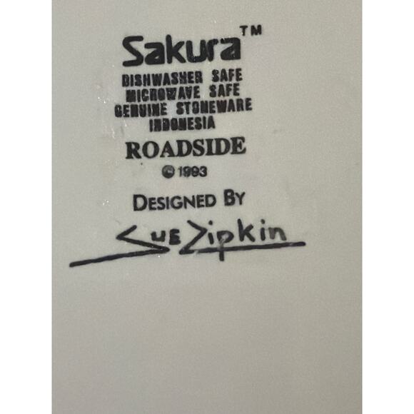 Sakura “Roadside” Dinner Plates Set of 3 Sue Zipkin – Route 66 Retro Diner - Picture 4 of 4